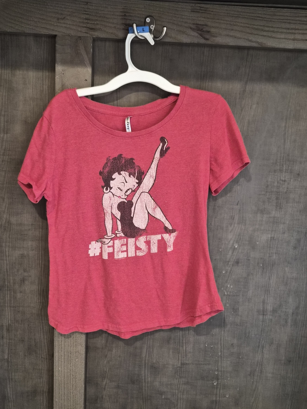 Betty Boop Pink Short Sleeve #FEISTY Graphic Tee